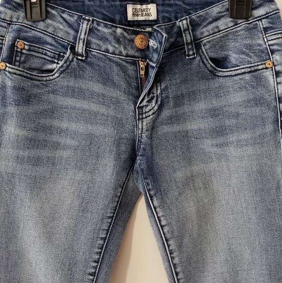 Celebrity Pink Distressed Skinny Jeans Junior Women's Size 1 - Picture 7 of 13